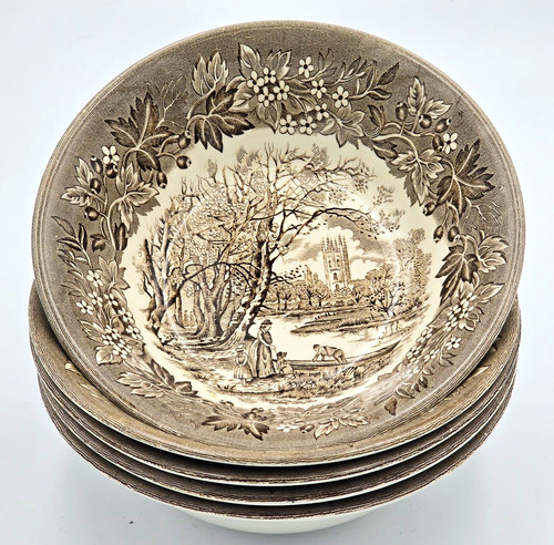 Vintage eit brown transferware - eit,