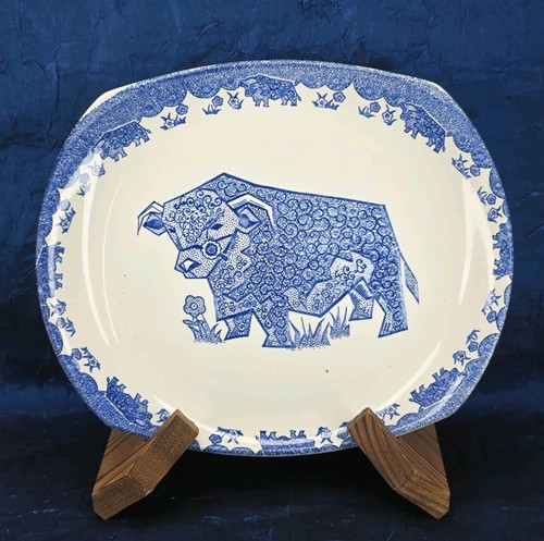 Plate featuring bull design - bull, by